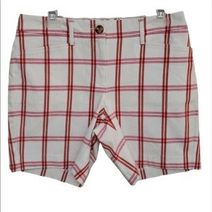 Lands End NWT Plaid Mid Rise shorts 4